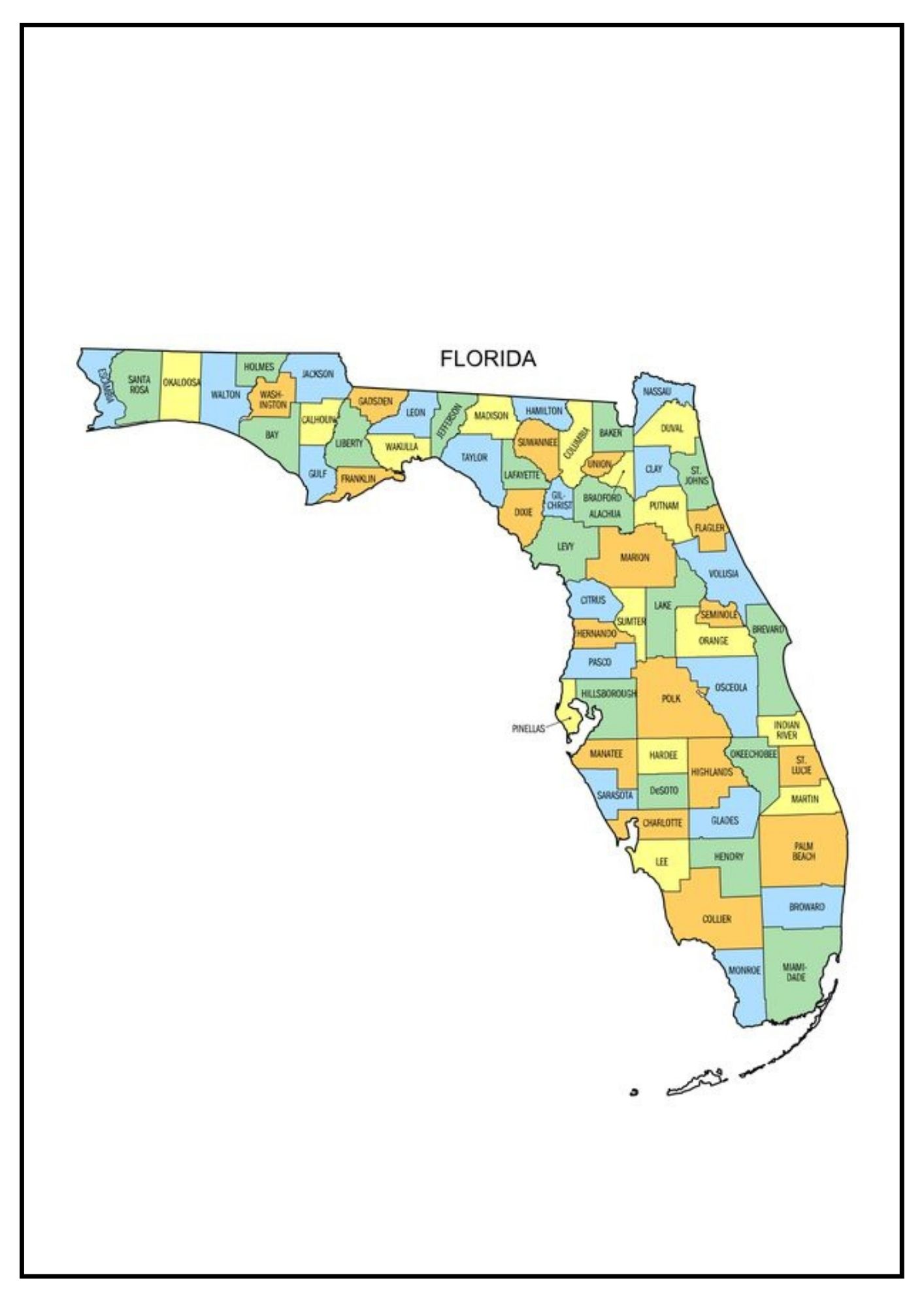 Florida County Map [Map of FL Counties and Cities]