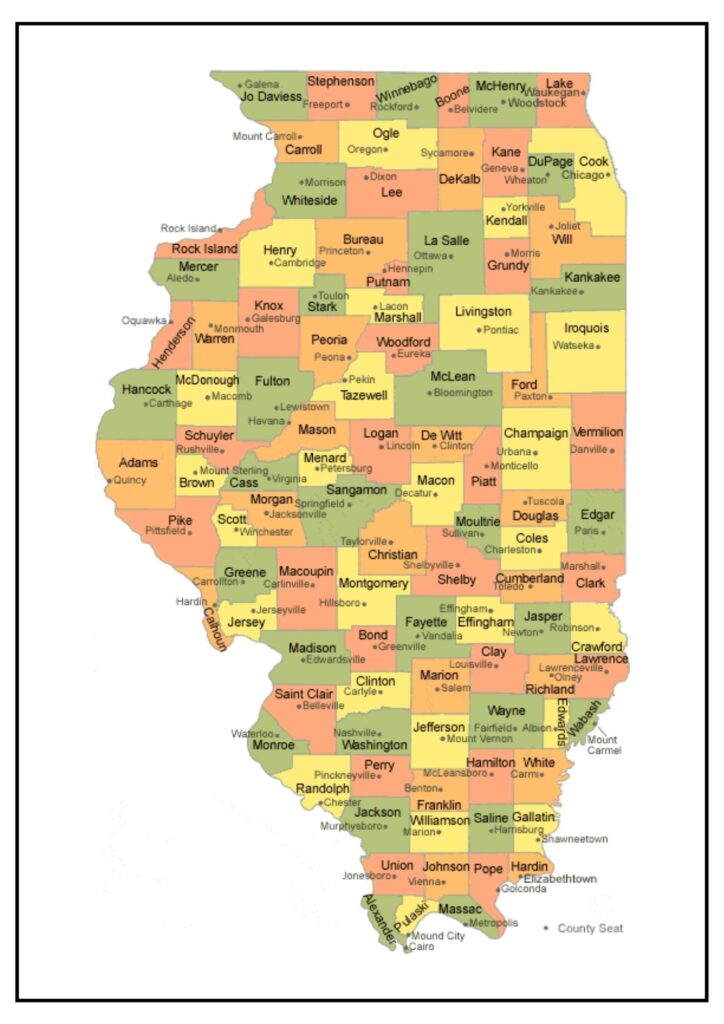 Cook County Map Illinois