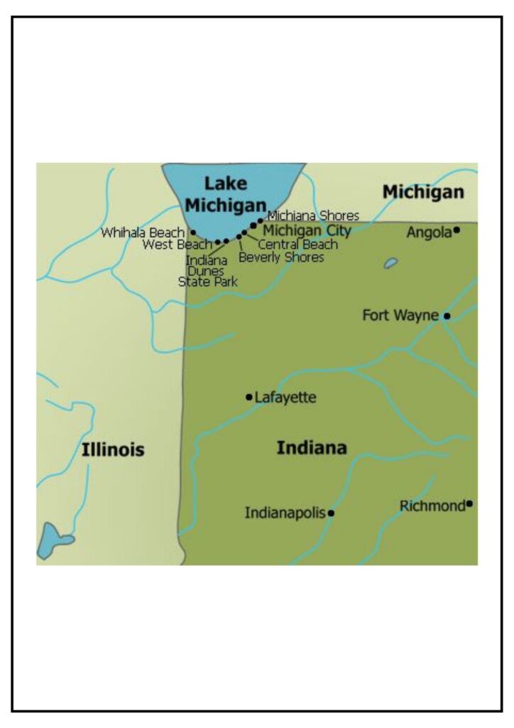 Indiana County Travel Map
