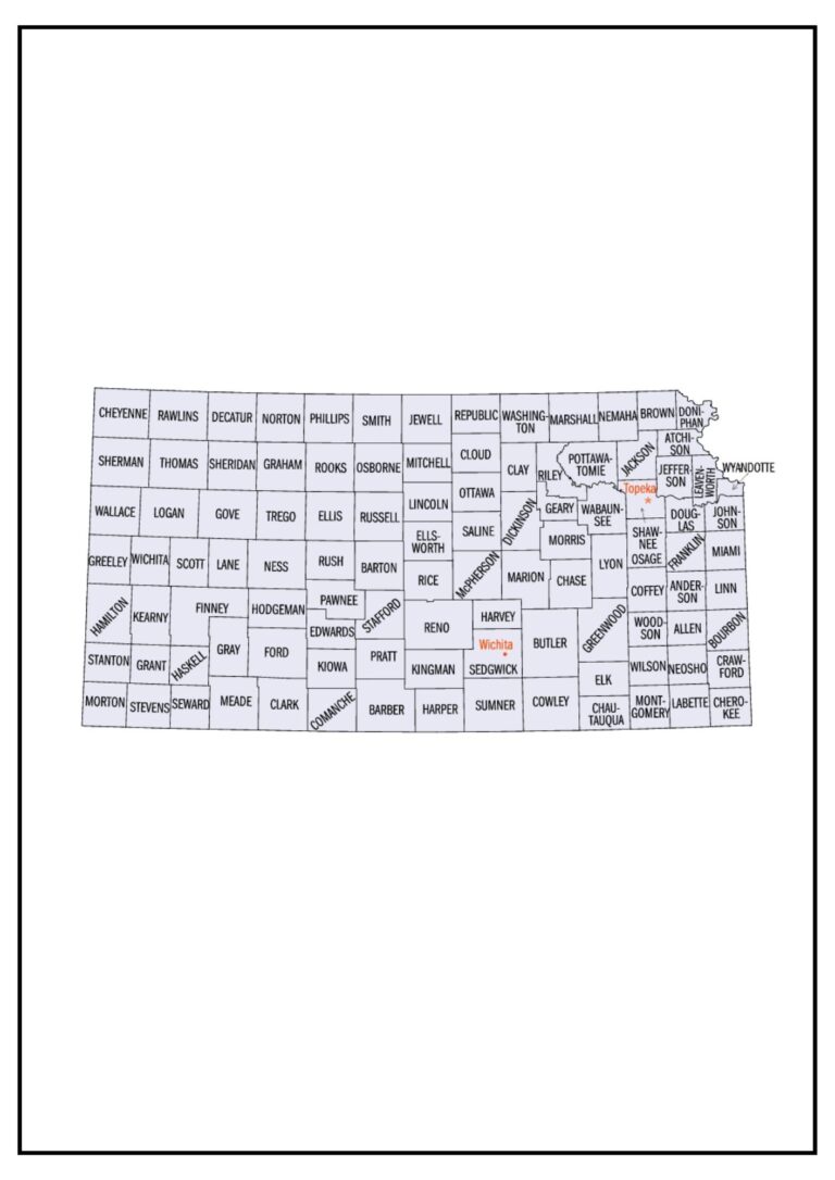 Kansas County Map [Map of KS Counties and Cities]