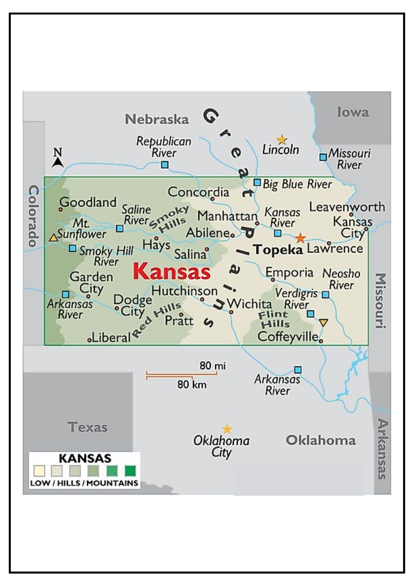 Kansas County Map [Map of KS Counties and Cities]