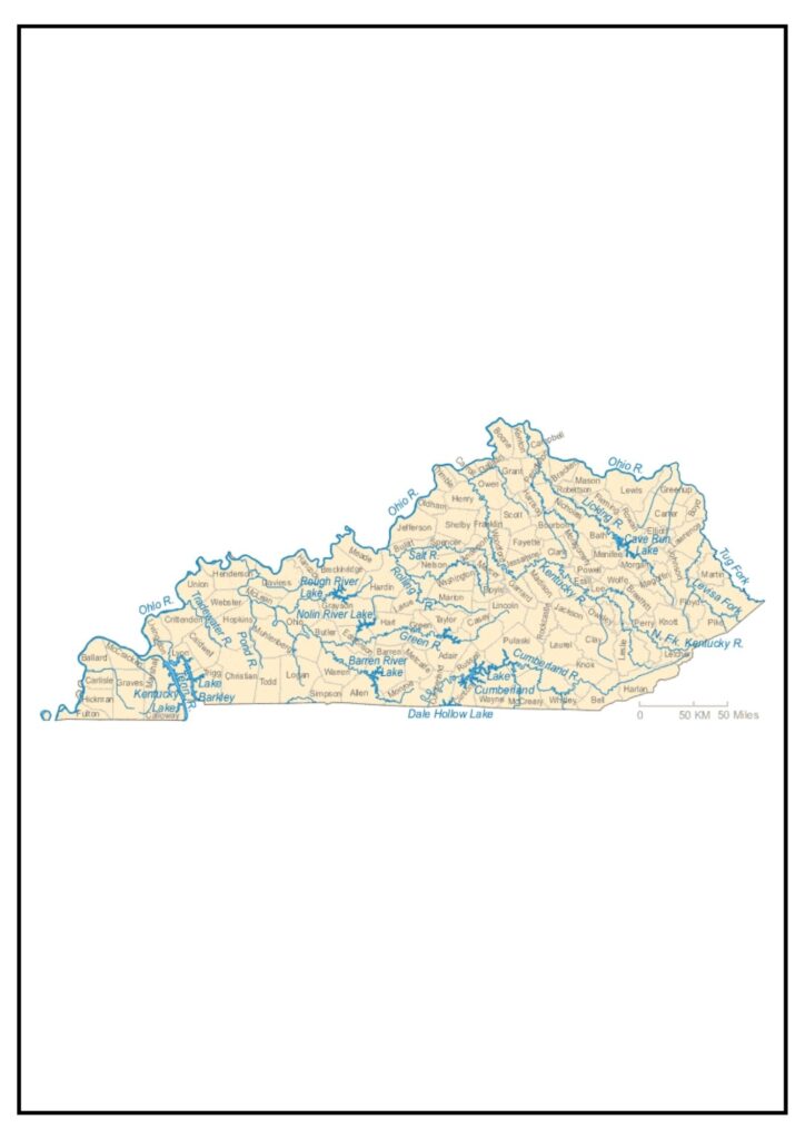 Dry Counties in Kentucky Map