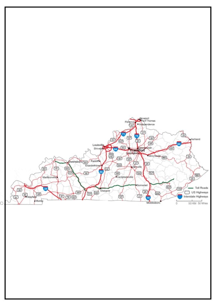 Kentucky County Map