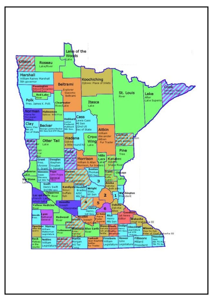 Map of Minnesota Counties and Cities
