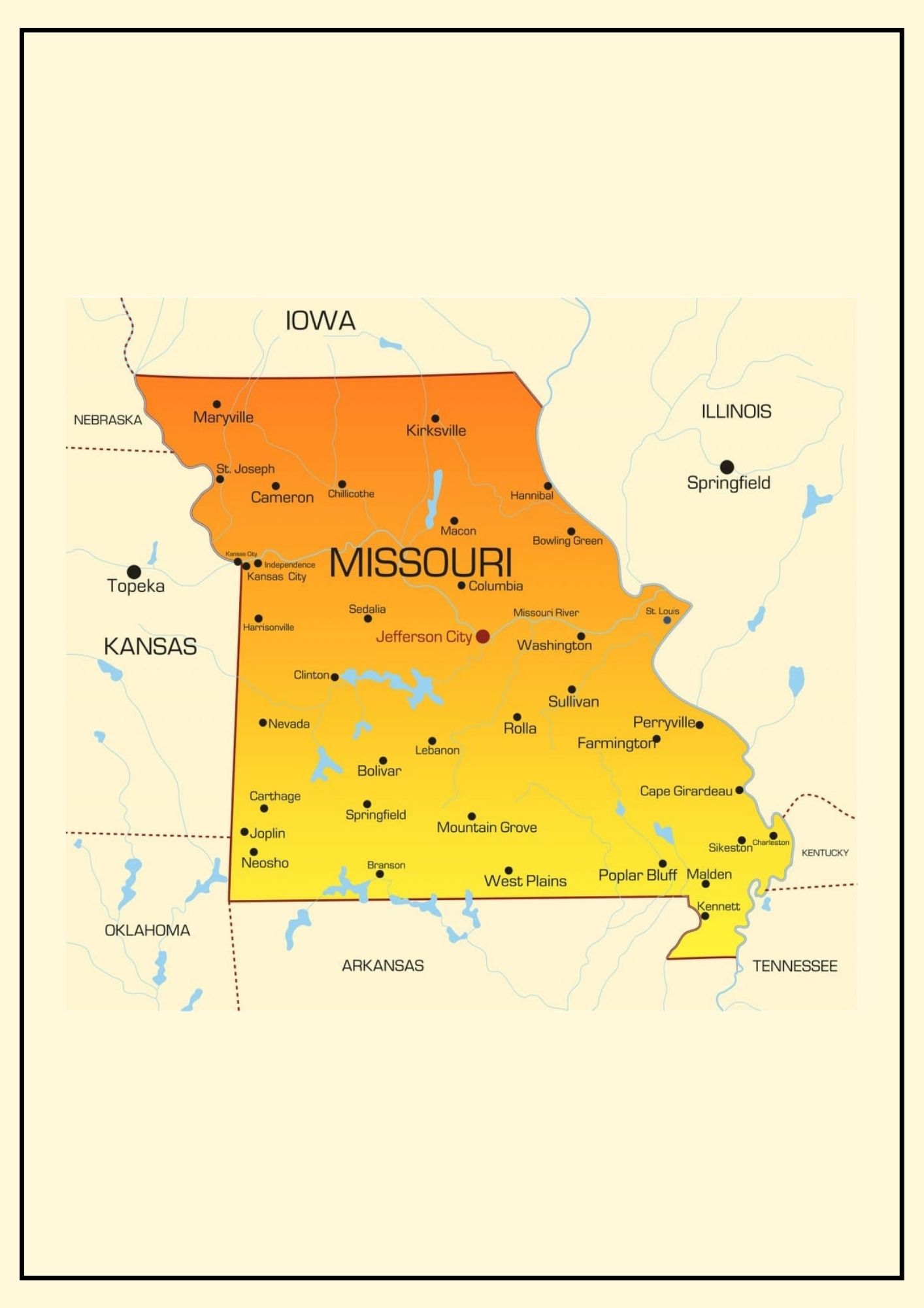 Missouri County Map [Map of Missouri Counties and Cities]