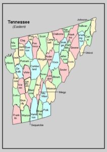 Tennessee County Map [Map of TN Counties and Cities]