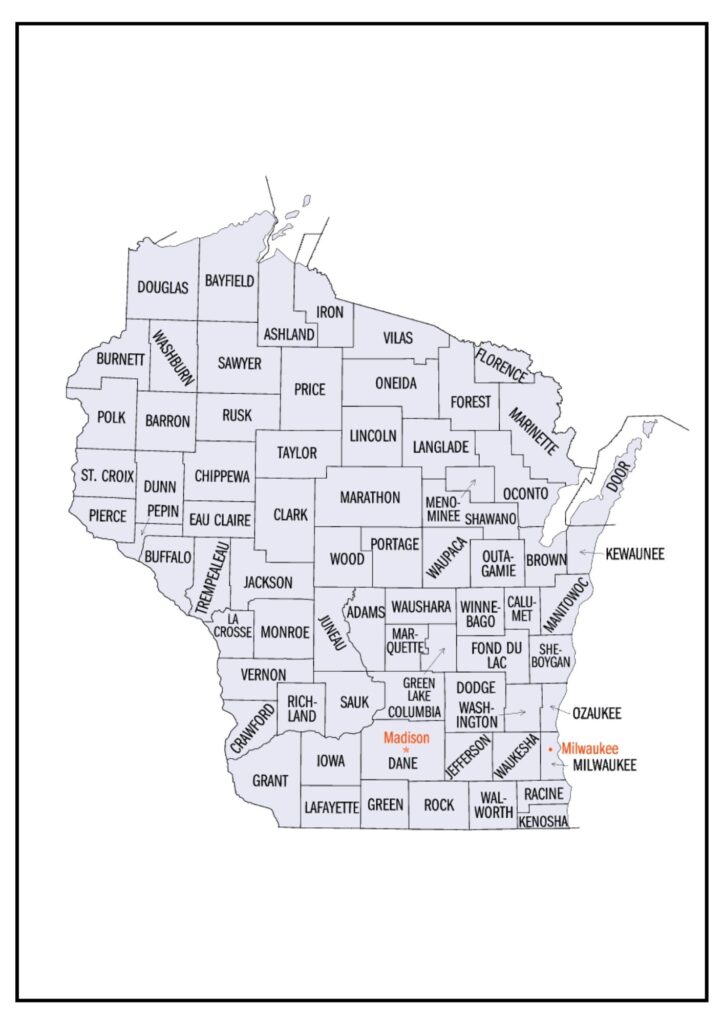 Wisconsin County Road Maps