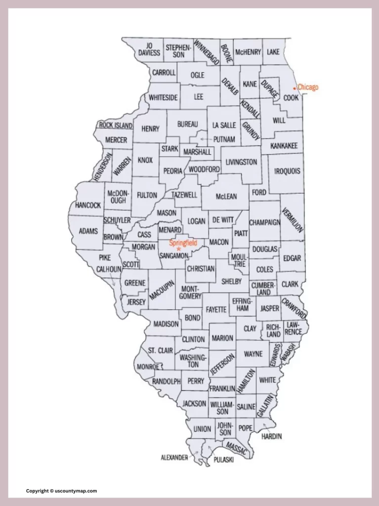 Illinois County Map [Map of IL County and Cities]