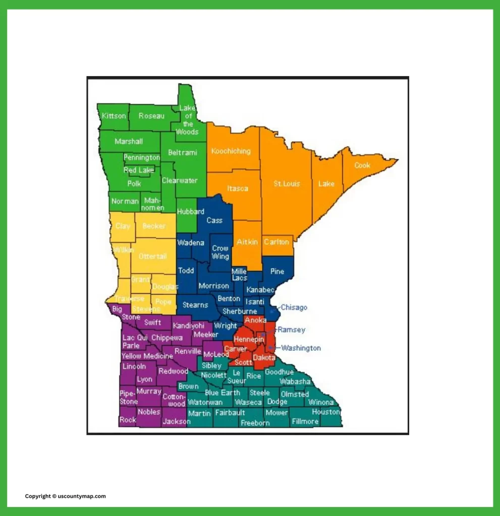 Map of Washington County Minnesota