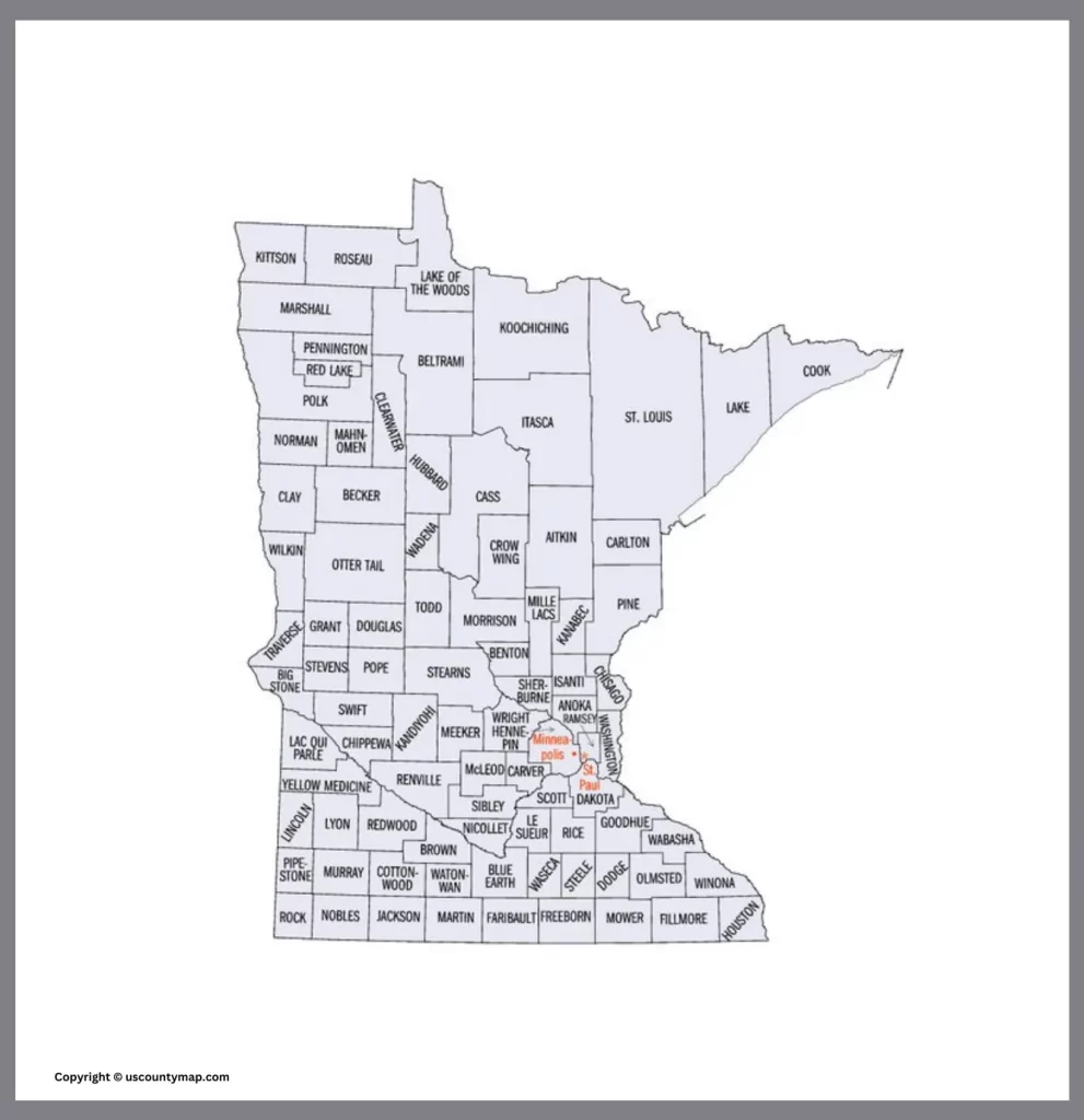 Minnesota County Map