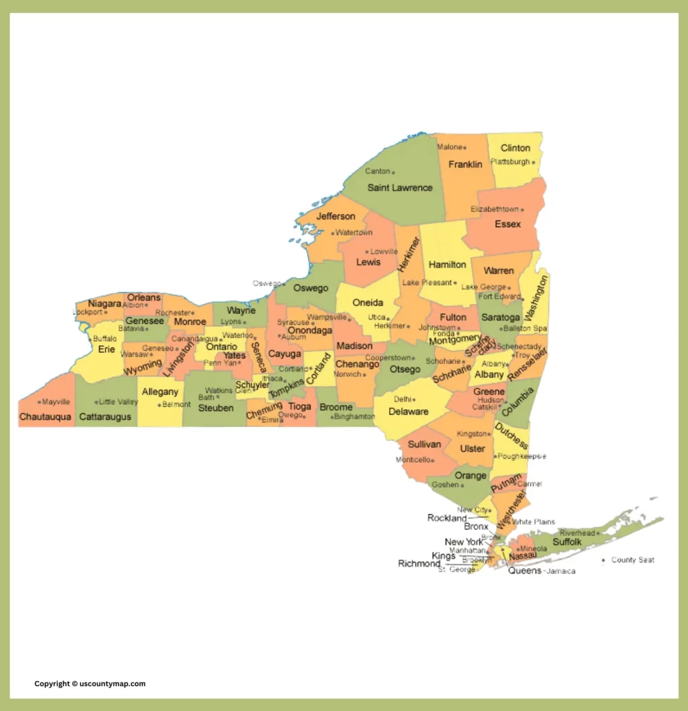 Map of Dutchess County New York