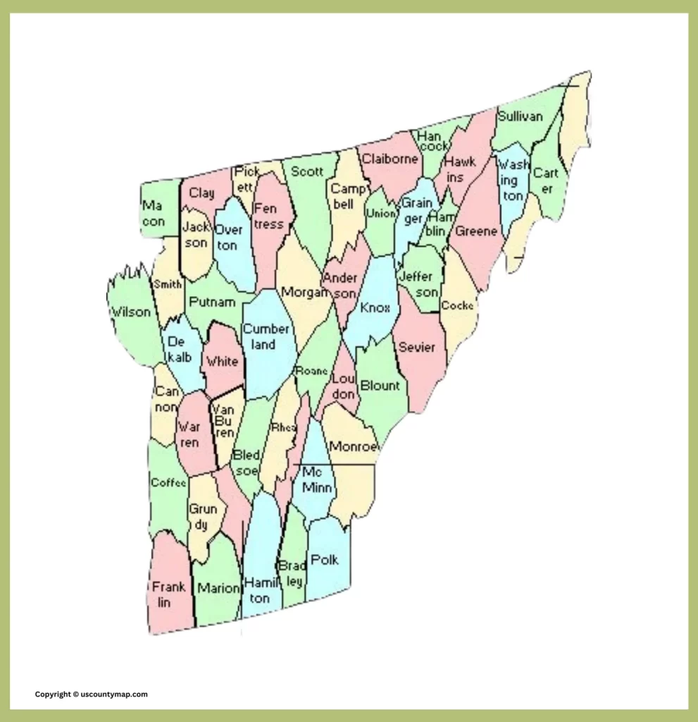 Tennessee County Map [Map of TN Counties and Cities]