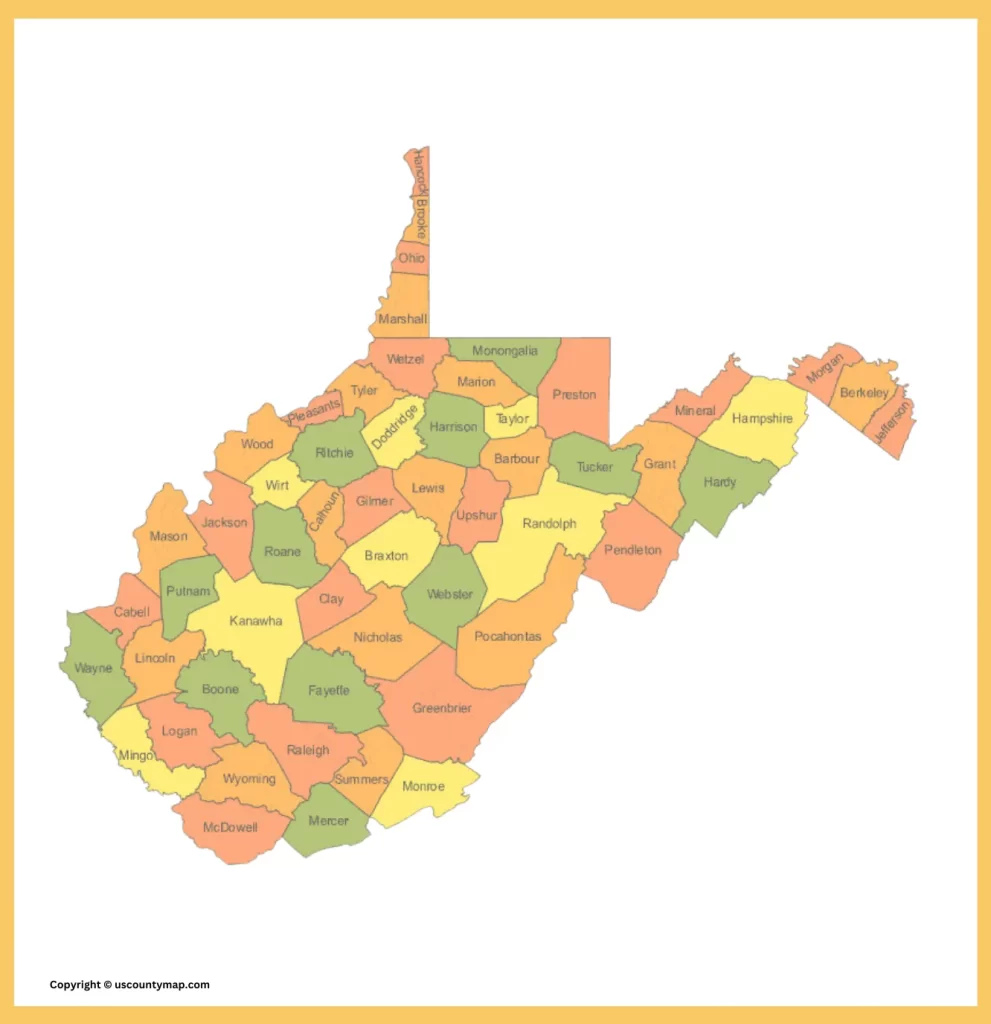 west virginia map