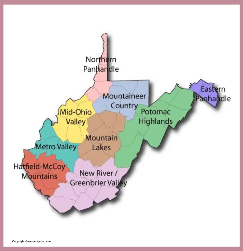 West Virginia County Map [Map of WV Counties and Cities]