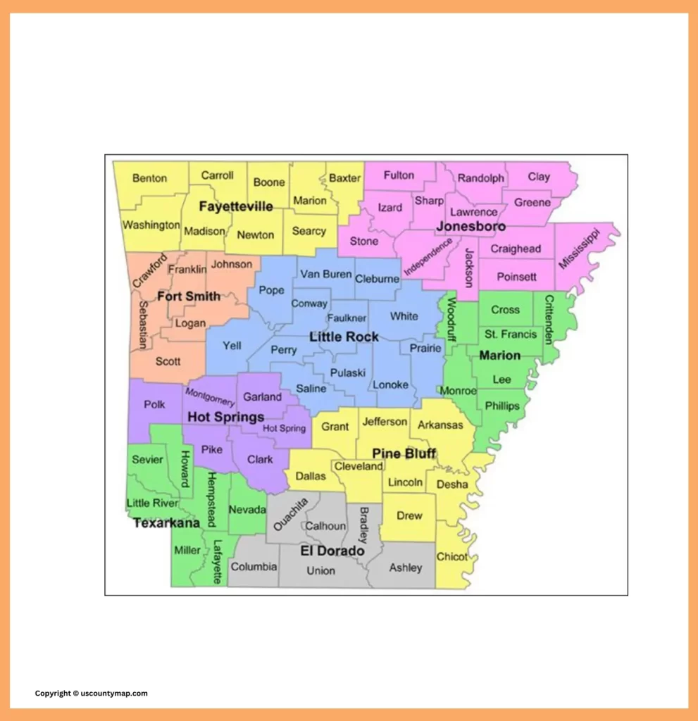 Pope County Arkansas Map