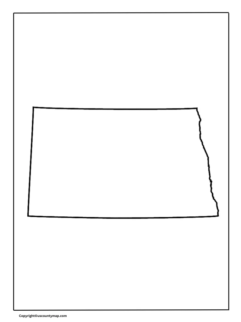 Blank North Dakota Map