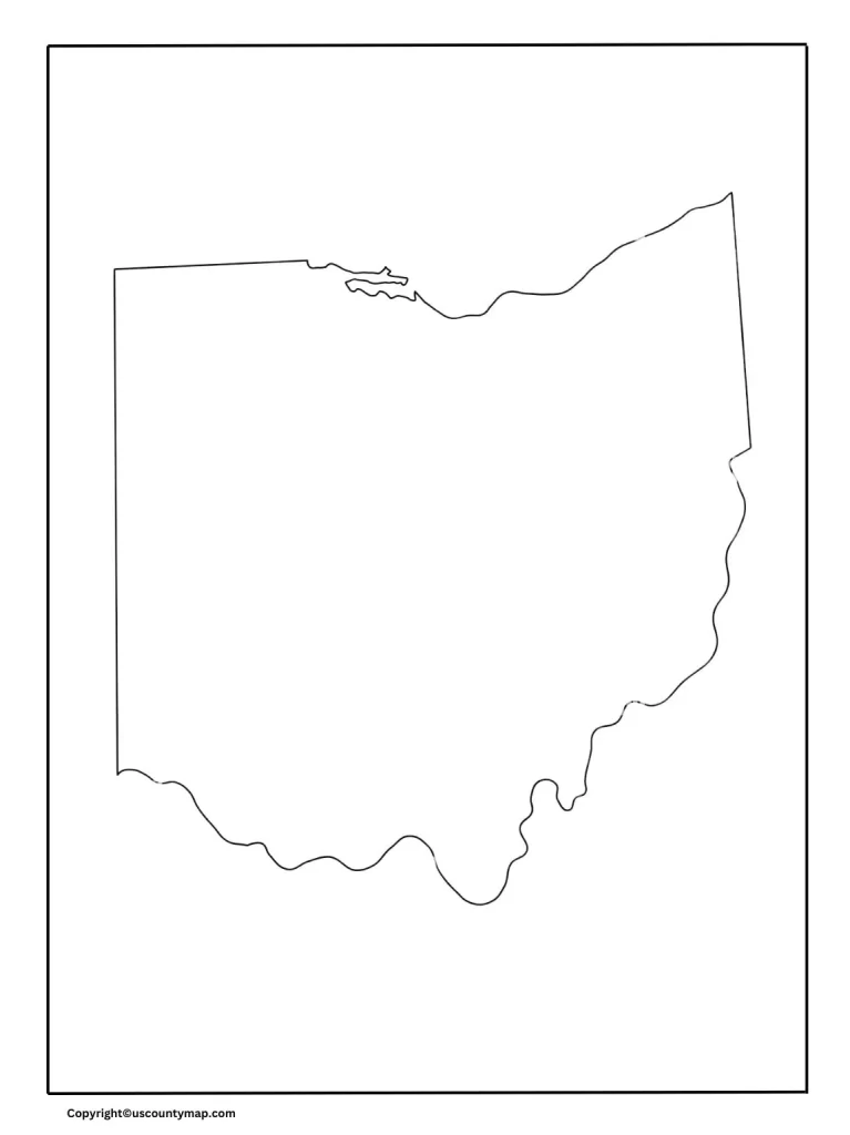 Blank Map of Ohio Counties | Printable Ohio Map