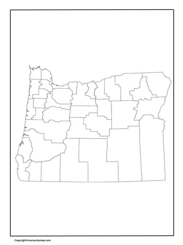 Printable Map of Oregon