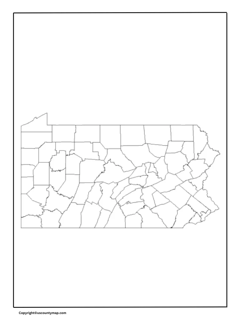 Blank Map of Pennsylvania