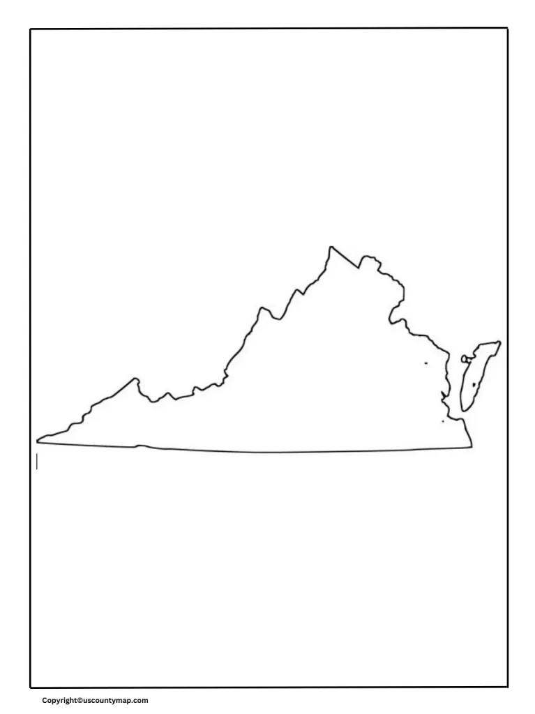 Printable Map of Virginia
