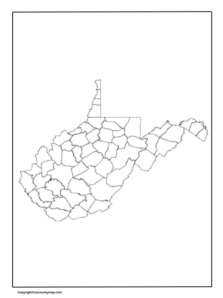 Blank West Virginia Map Outline