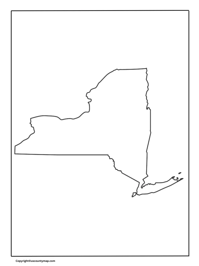 Blank Map of New York