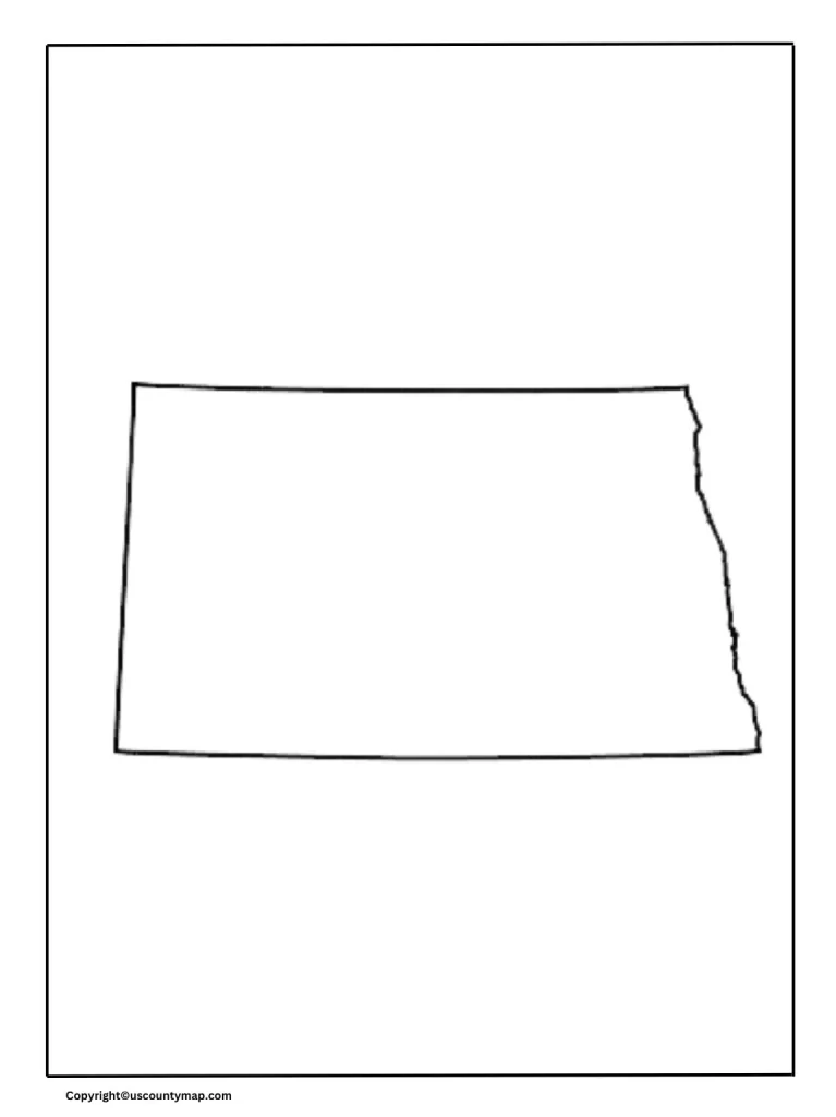 Blank Map of South Dakota Outline