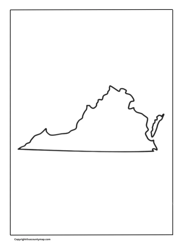 Blank Map of Virginia