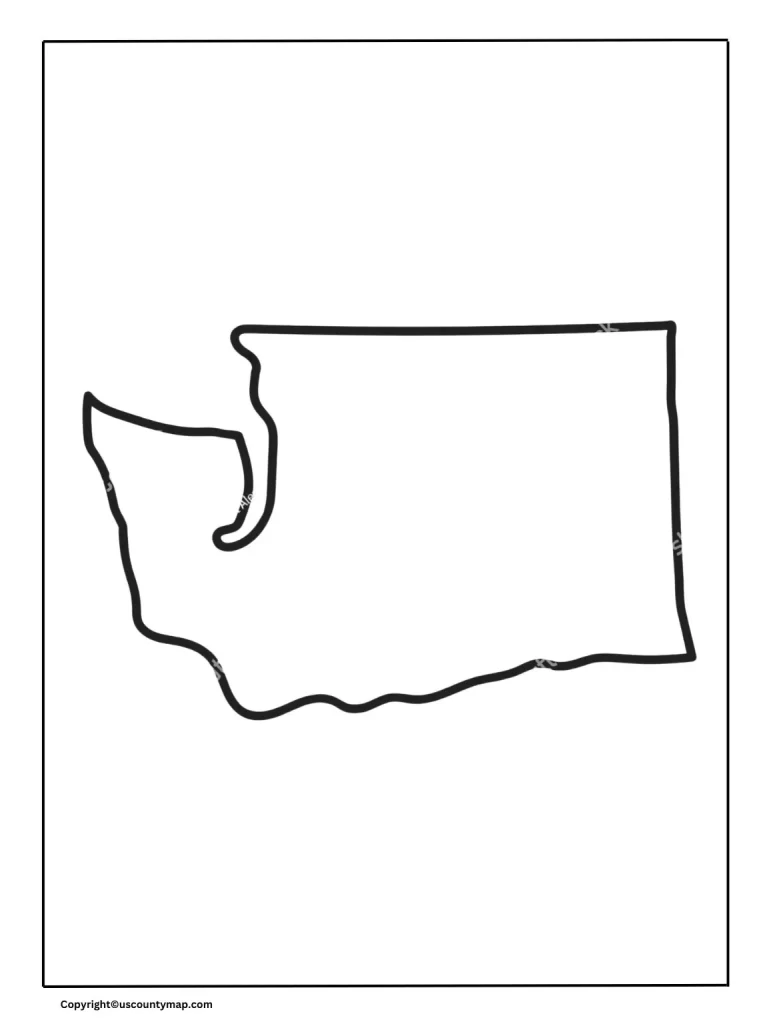 Blank Map of Washington Counties