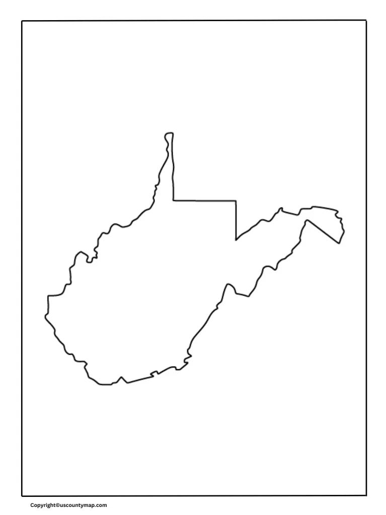 Blank West Virginia Map Worksheet