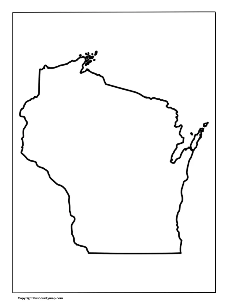Blank Wisconsin Map Worksheet 