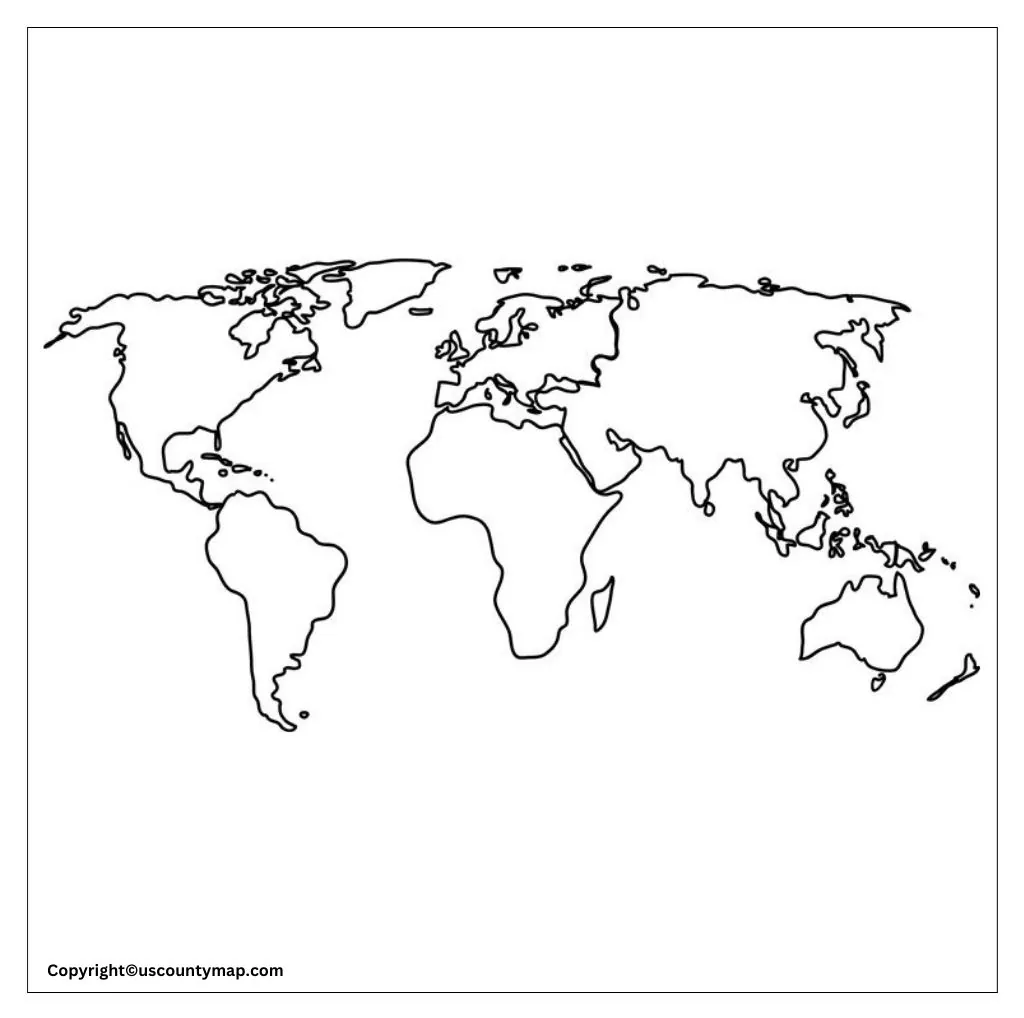 Political Blank Map of World