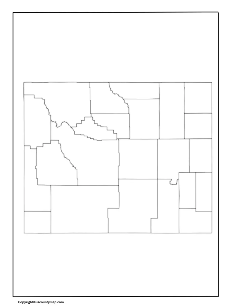 Blank Map of Wyoming