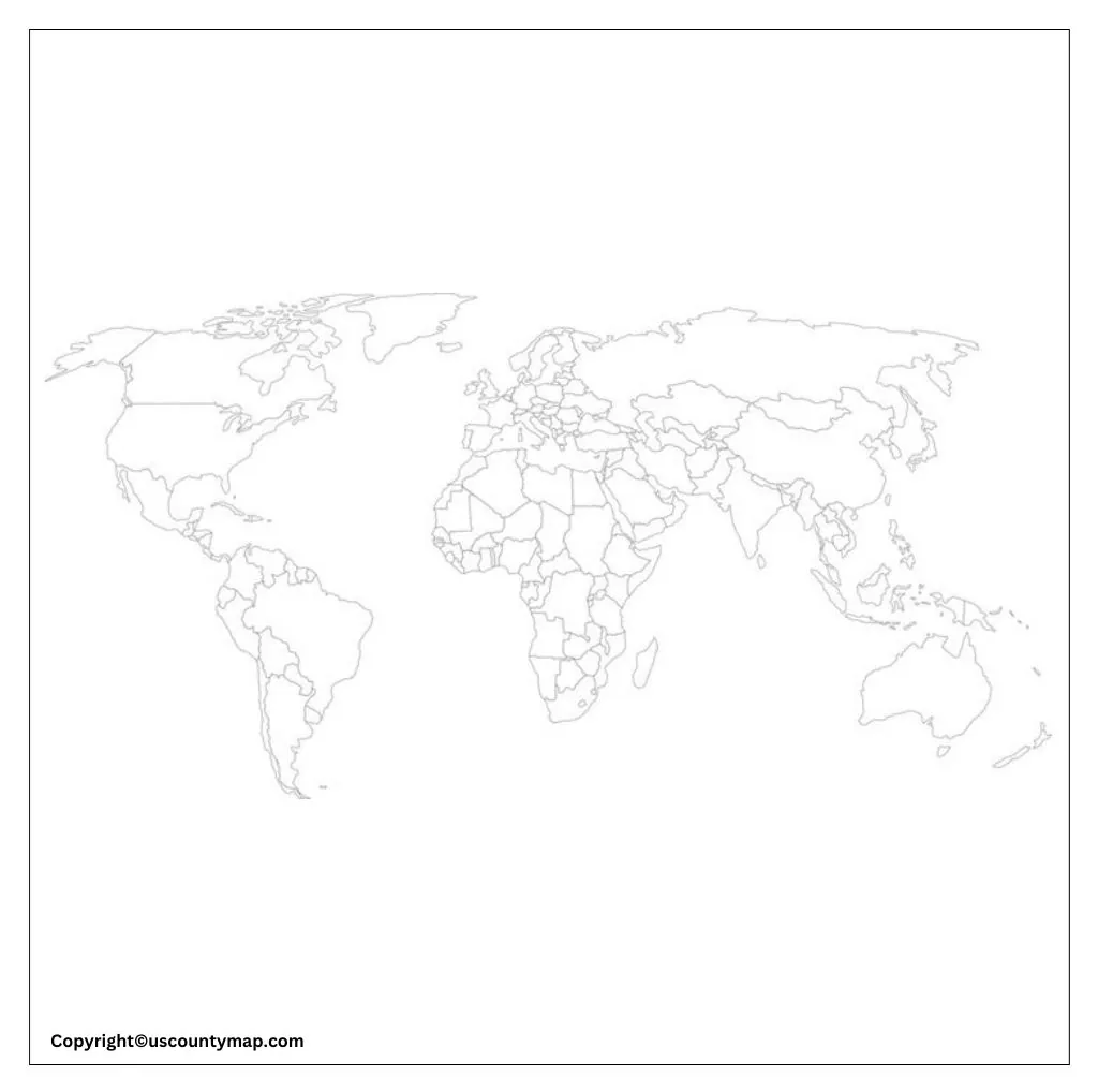 Blank Colored World Map