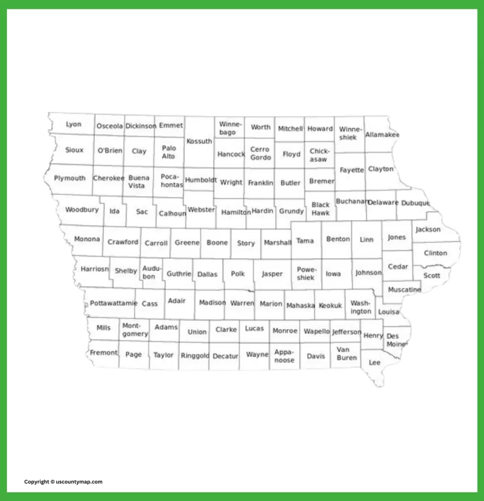 County Iowa Map