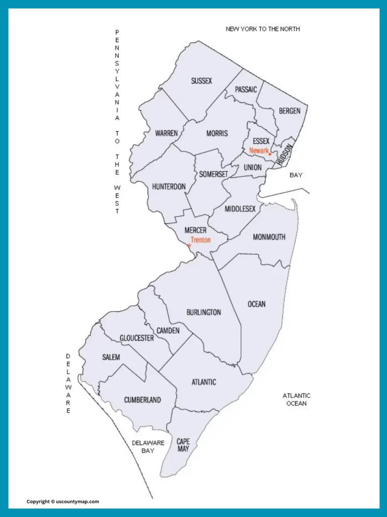 Passaic County Map NJ