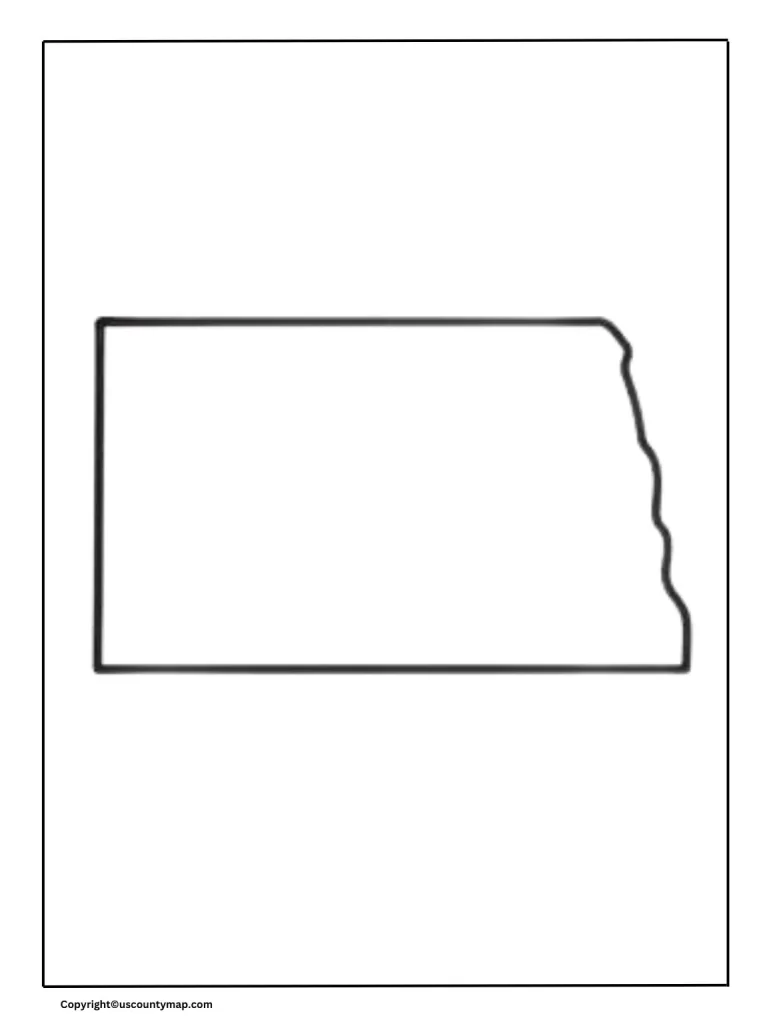 Blank Map of North Dakota | Printable North Dakota Map