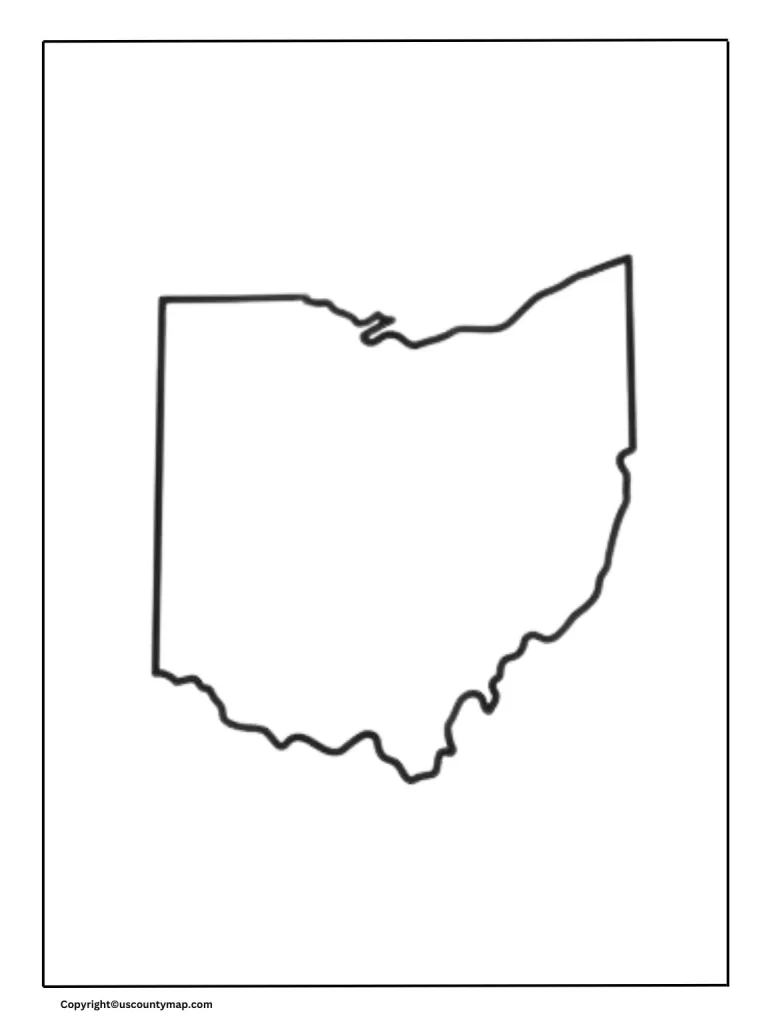 Blank Map of Ohio Counties