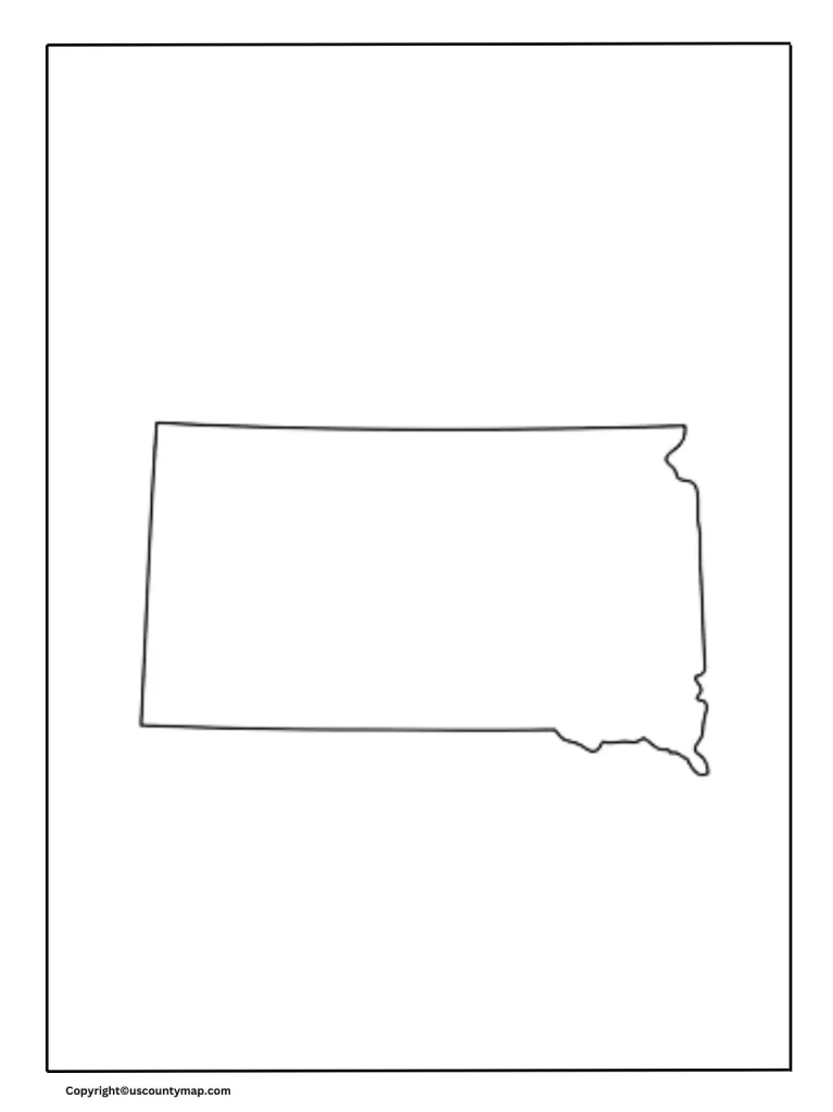 Blank South Dakota Map Outline