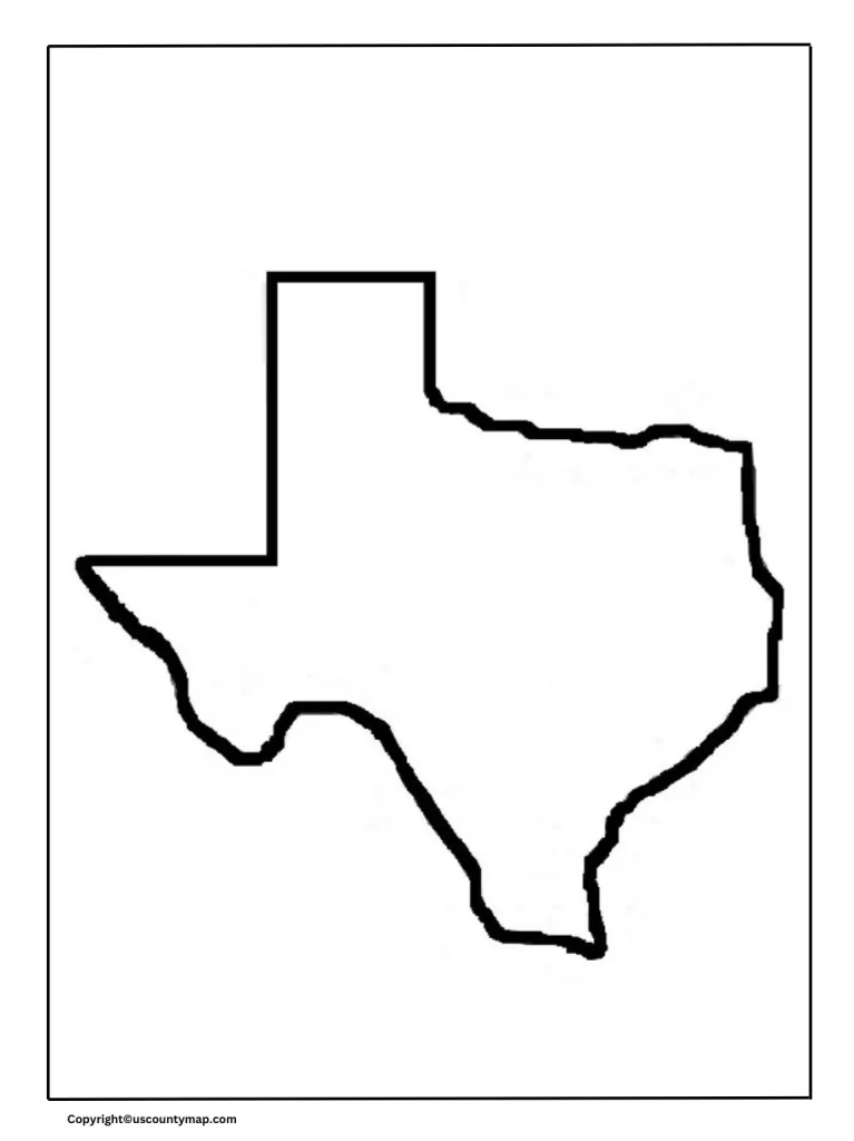 Printable Map of Texas