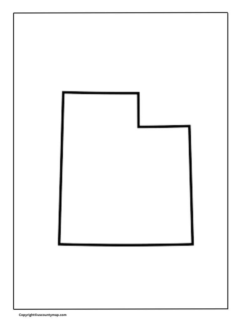 Blank Map of Utah