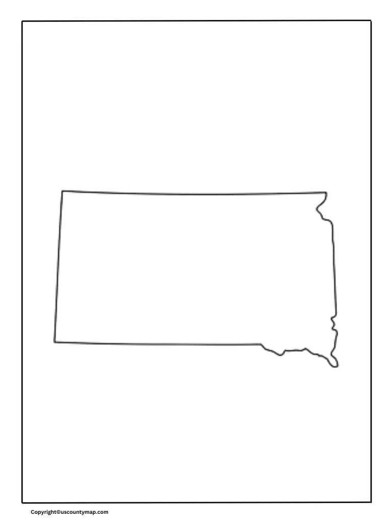 Blank Map of North Dakota