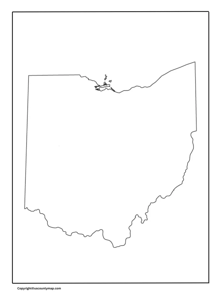 Blank Map of Ohio Counties | Printable Ohio Map