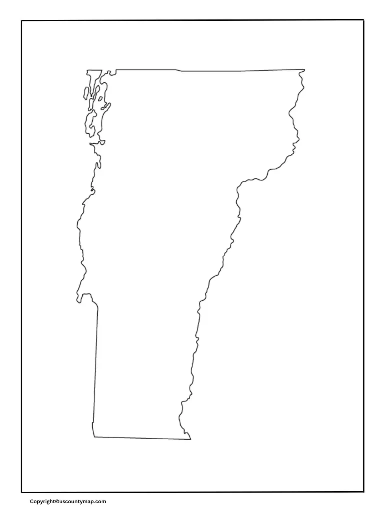 Blank Map of Vermont 