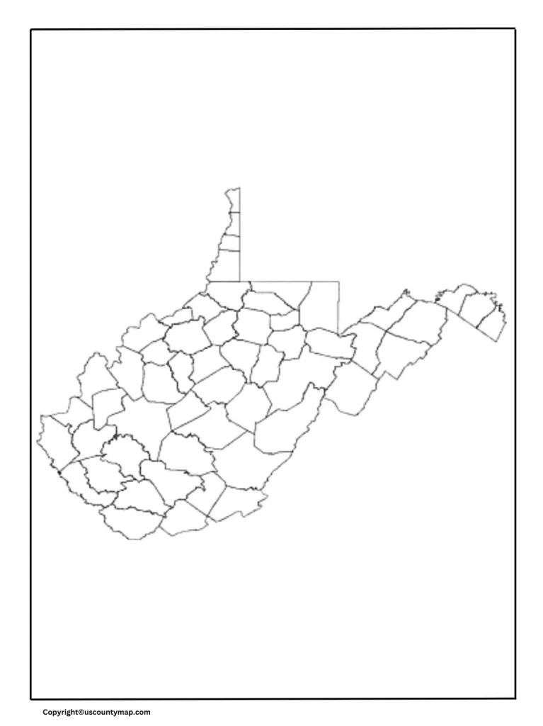 Blank Map of West Virginia Counties