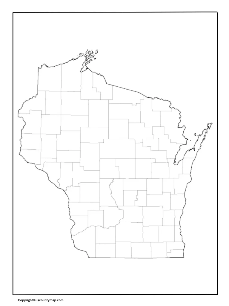 Printable Map of Wisconsin