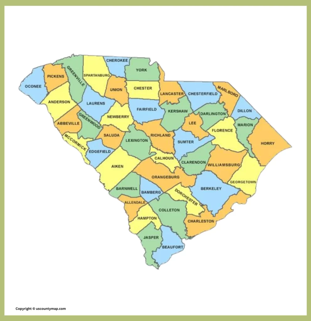 Uses of the South Carolina County Map