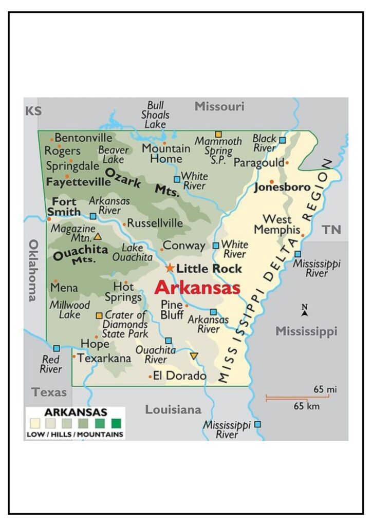 Arkansas County Map
