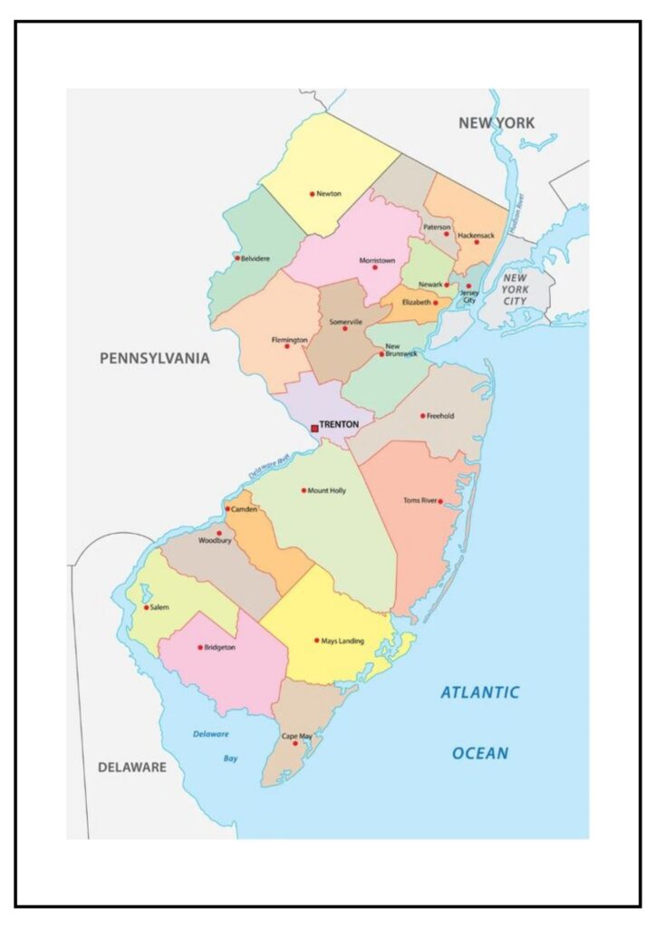 Map of Morris County New Jersey