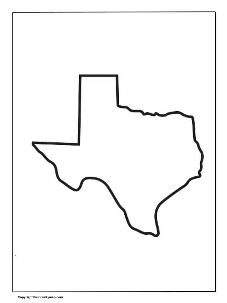 Blank Map of Texas